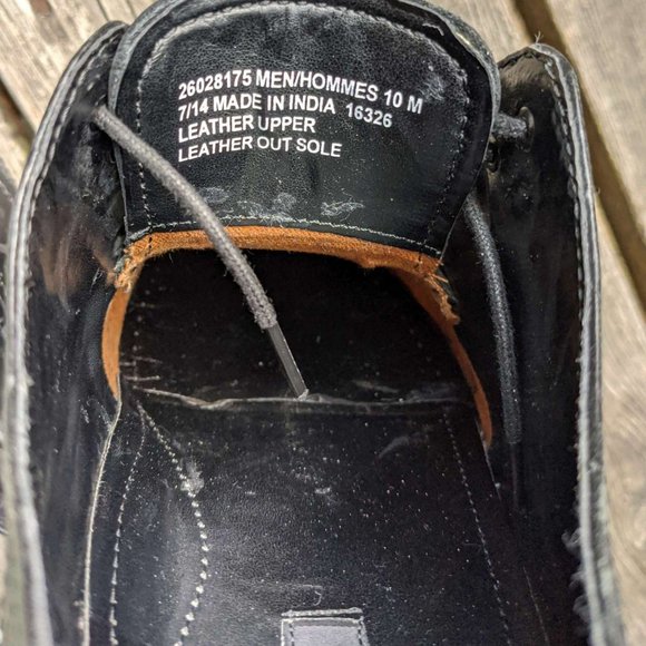 Clarks Black Leather Bluchers Oxford Shoes
